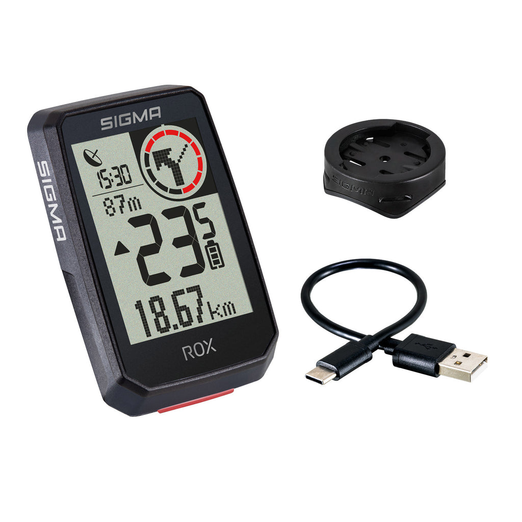 Sigma rox 2.0 gps zw zw standaard stuurhouder + usb-c oplaadkabel