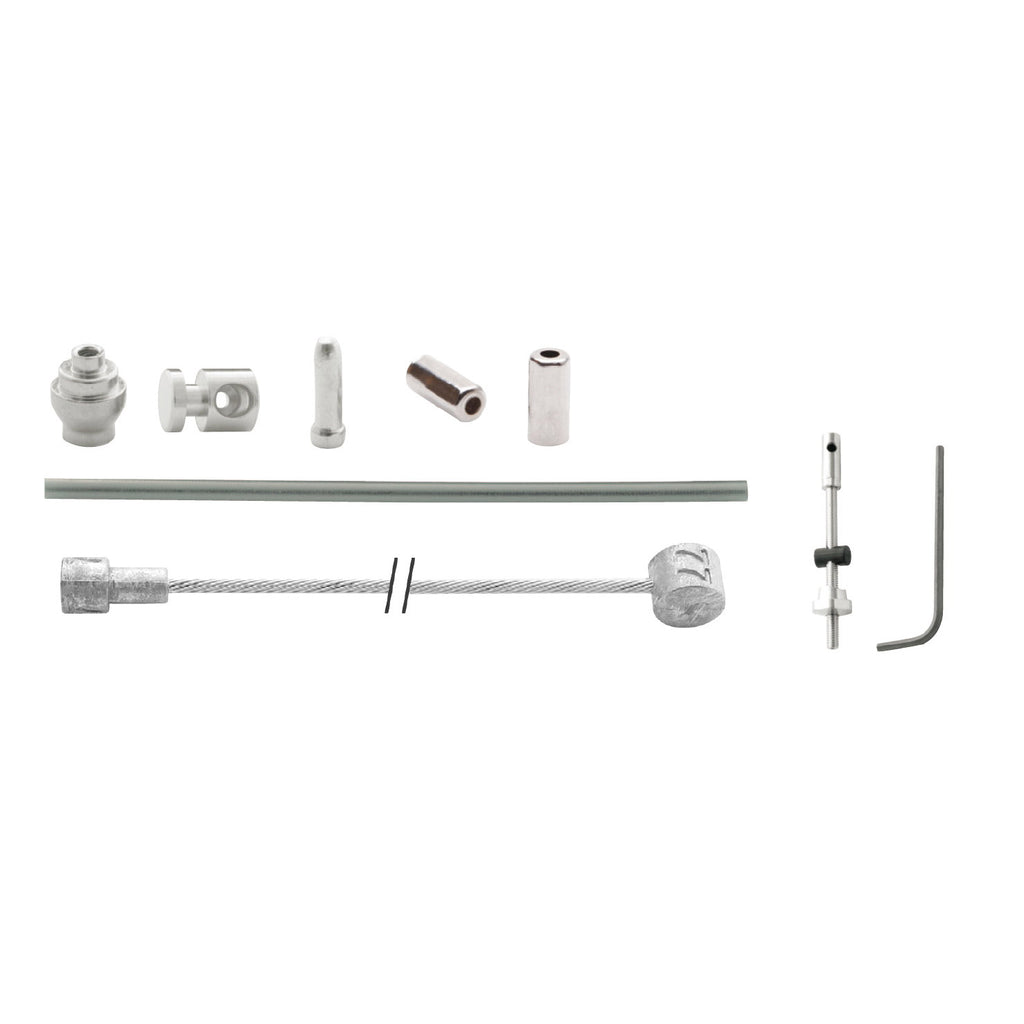 Trommelrem kabelkit Elvedes 1700mm 2250mm RVS - zilver (op kaart)