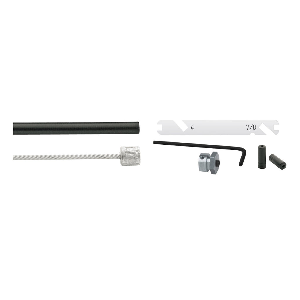 Elvedes Schaltzugset 4 7 8-fach Nexus 1700 2250 mm Edelstahl - schwarz (auf Karte)