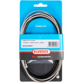 Kabel uni 2 nippels 2.35m rvs zwart 6444 39rvs
