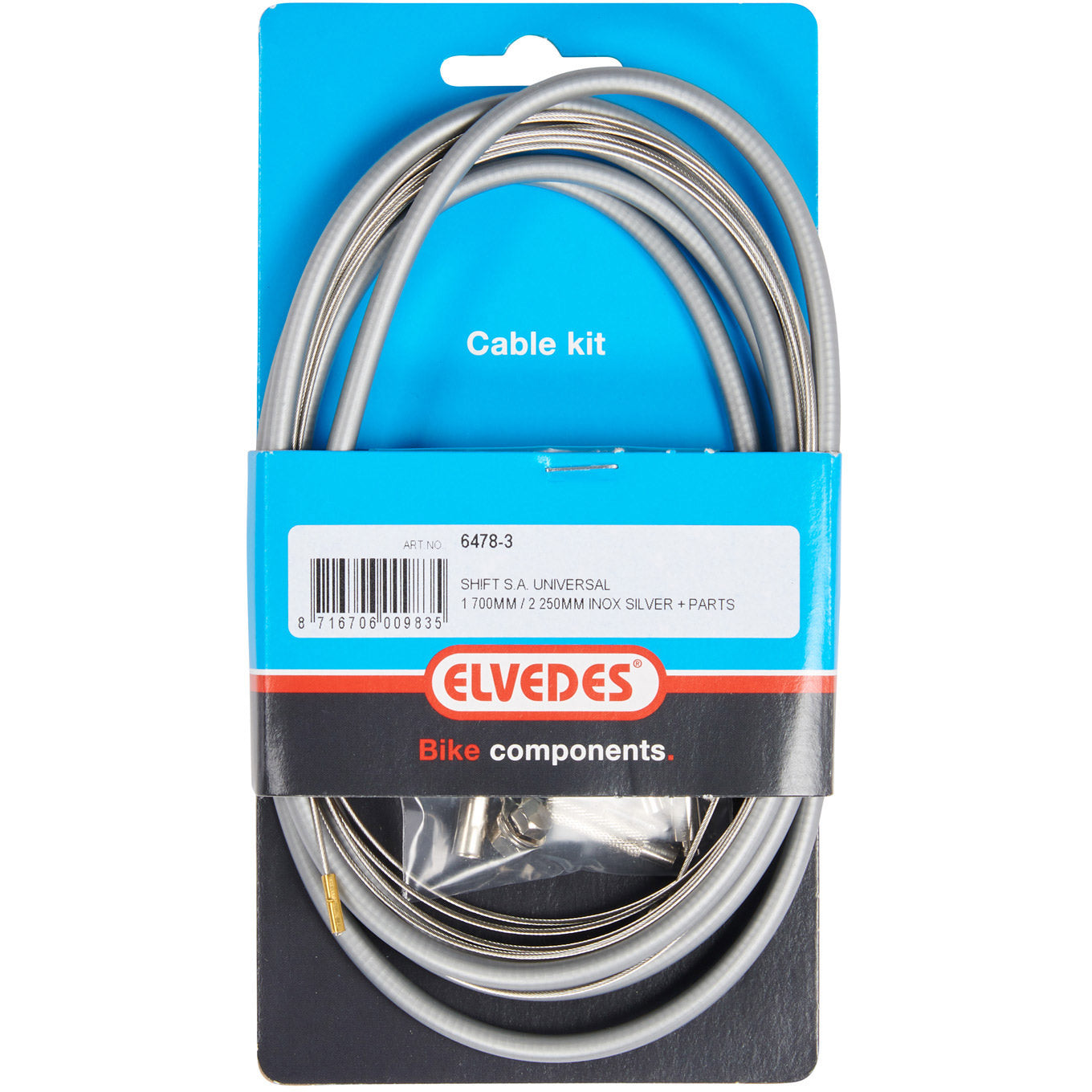 Kabelset Elvedes Switch Sa Universal 1,70 m 2,25 m Edelstahl Silber