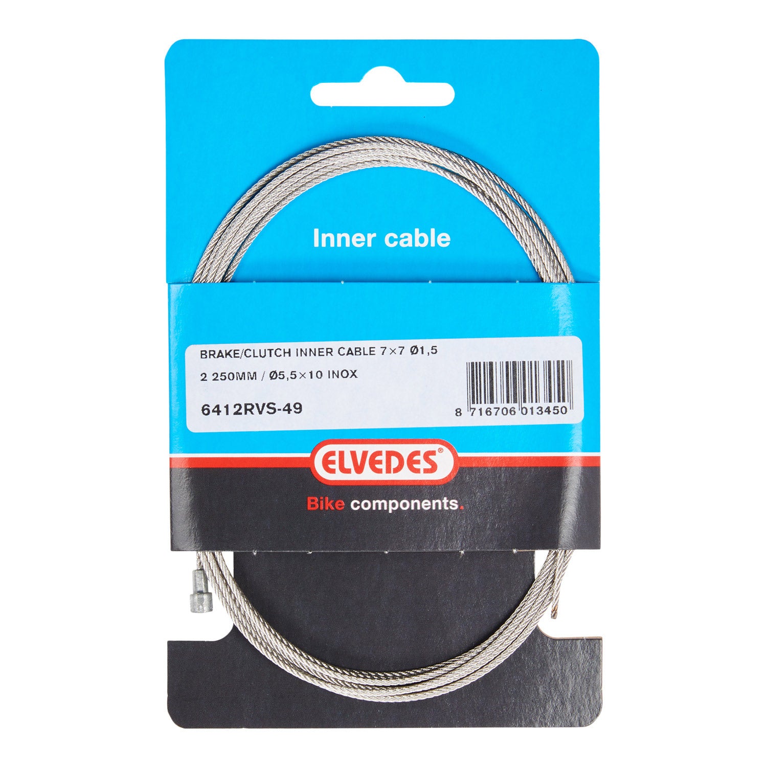 Elvedes Bremsinnenzug 2250 mm V-Nippel 6412RVS-49