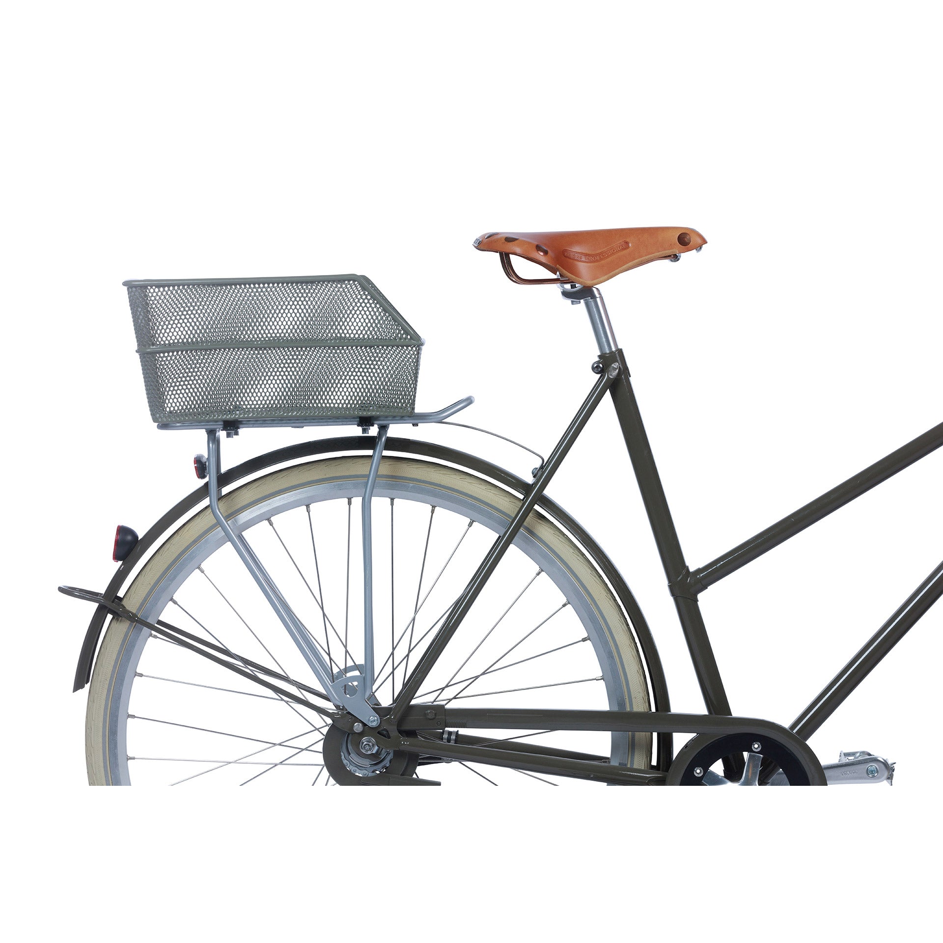 Basil Cento S FM Fahrradkorb mit fester Halterung 31 x 21 x 9 cm - olivgrün