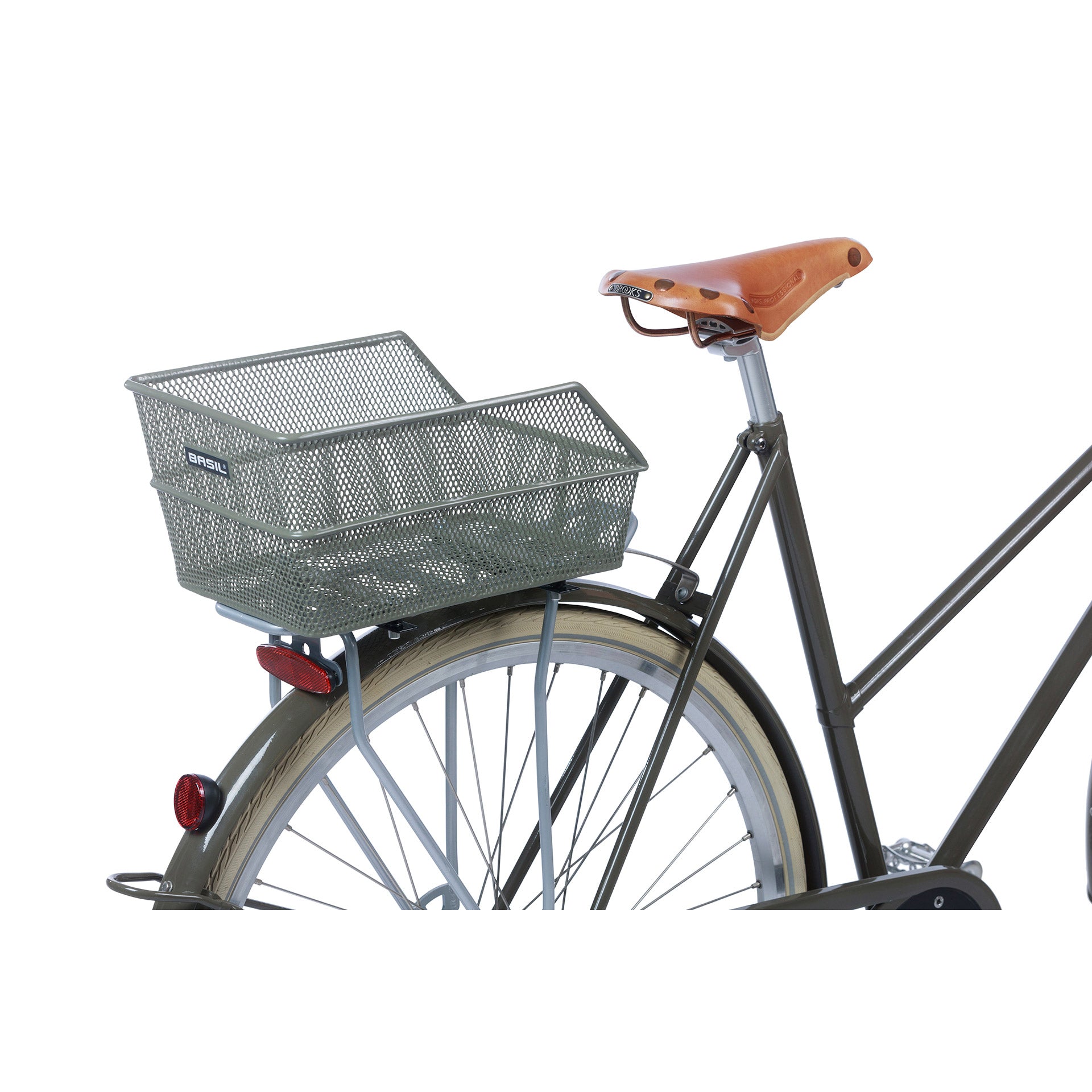 Basil Cento S FM Fahrradkorb mit fester Halterung 31 x 21 x 9 cm - olivgrün