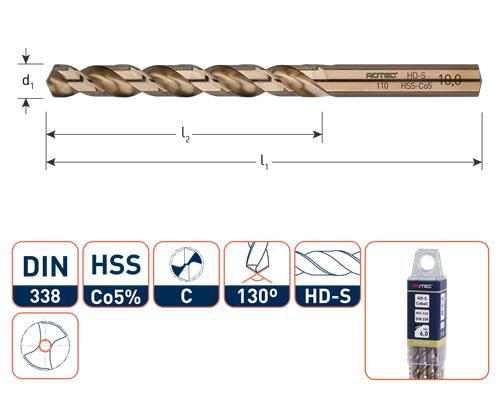 Rotec spiraalboor din338 co 7.6mm