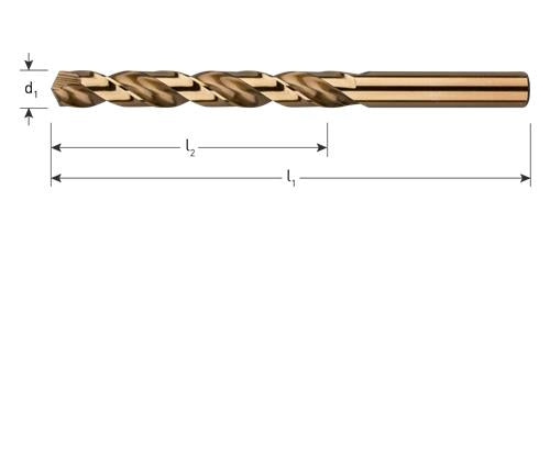 Rotec spiraalboor hss-co din338 5,0mm
