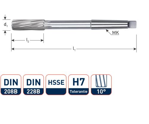 Rotec machineruimer mc h7 16mm spir.
