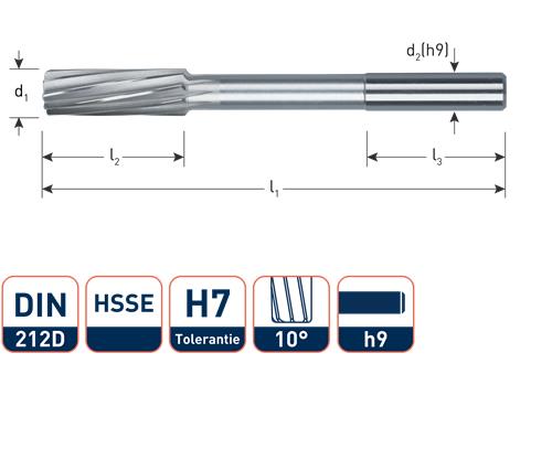 Rotec machineruimer cil.h7 8.0mm