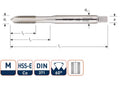Rotec machinetap d371 alu m6