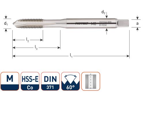 Rotec machinetap d371 alu m10