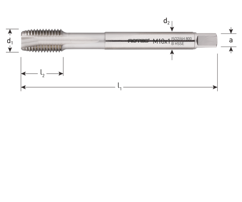Rotec machinetap din371 mf8x0.75