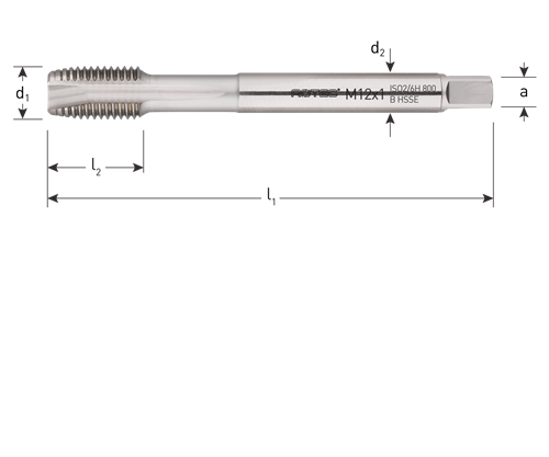 Rotec machinetap din374 mf14x1.25