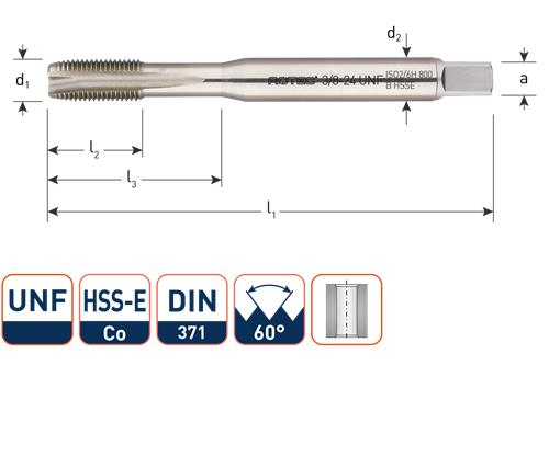 Rotec machinetap din376 5 8 unf
