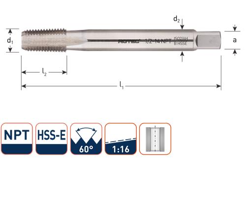 Rotec machinetap din374 1 8 npt