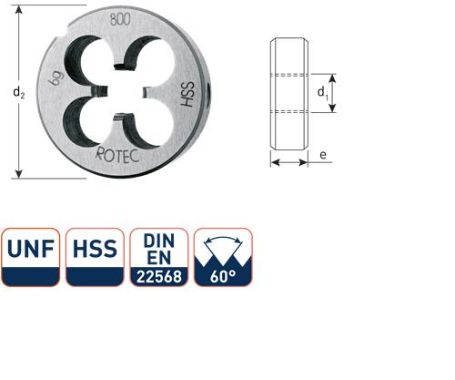 Rotec ronde snijplaat unf 7 8 -14 hss