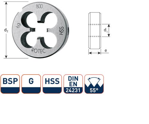 Rotec ronde snijplaat bsp g3 8 hss