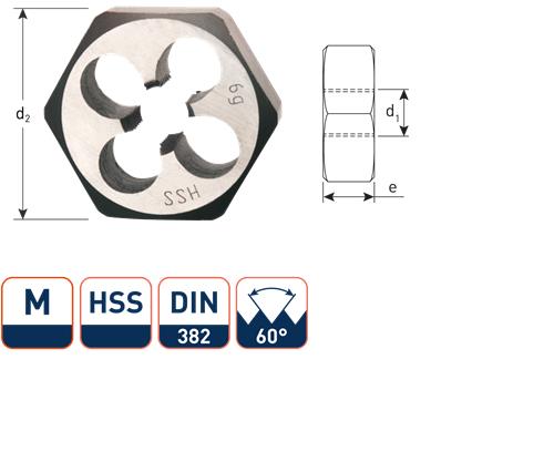 Rotec zeskant snijmoer m8 din382 hss