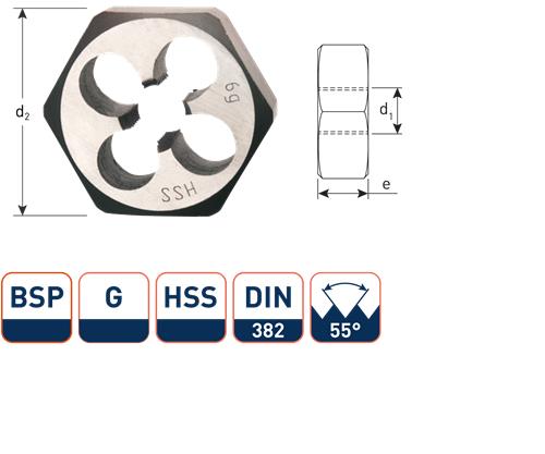 Rotec zeskant snijmoer bsp g1 4 din382 hss