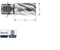 Rotec kernboor hss-xe silver-line 45.0mm sl30