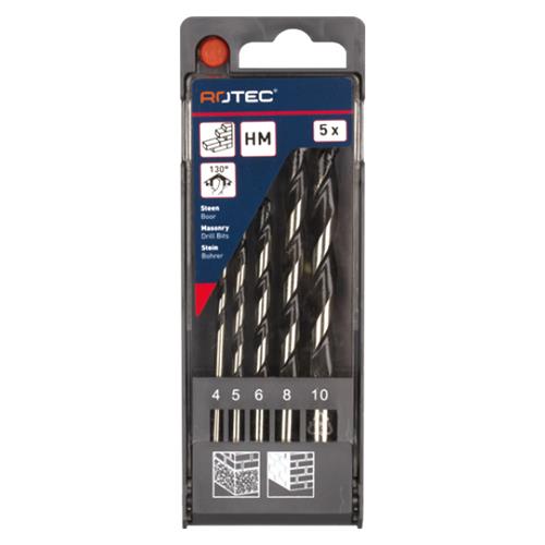 Rotec 5 dlg. steenborenset 4,0-10,0 mm - 9001040 - 900.1040