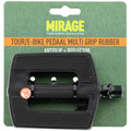 Mirage pedalen tour ebike multigrip kunststof rubber zwart