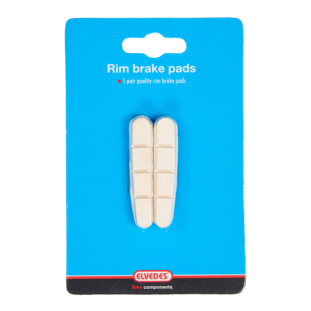 Elvedes velgremblokjes (1paar) Road 55mm wit shim.6837-CARD