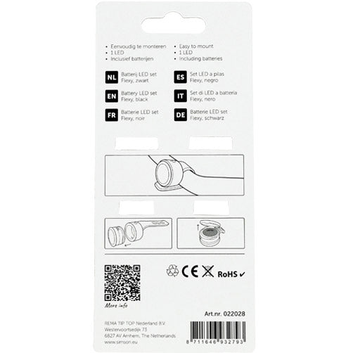 Verlichtingsset Simson 'Flexy' LED set - zwart