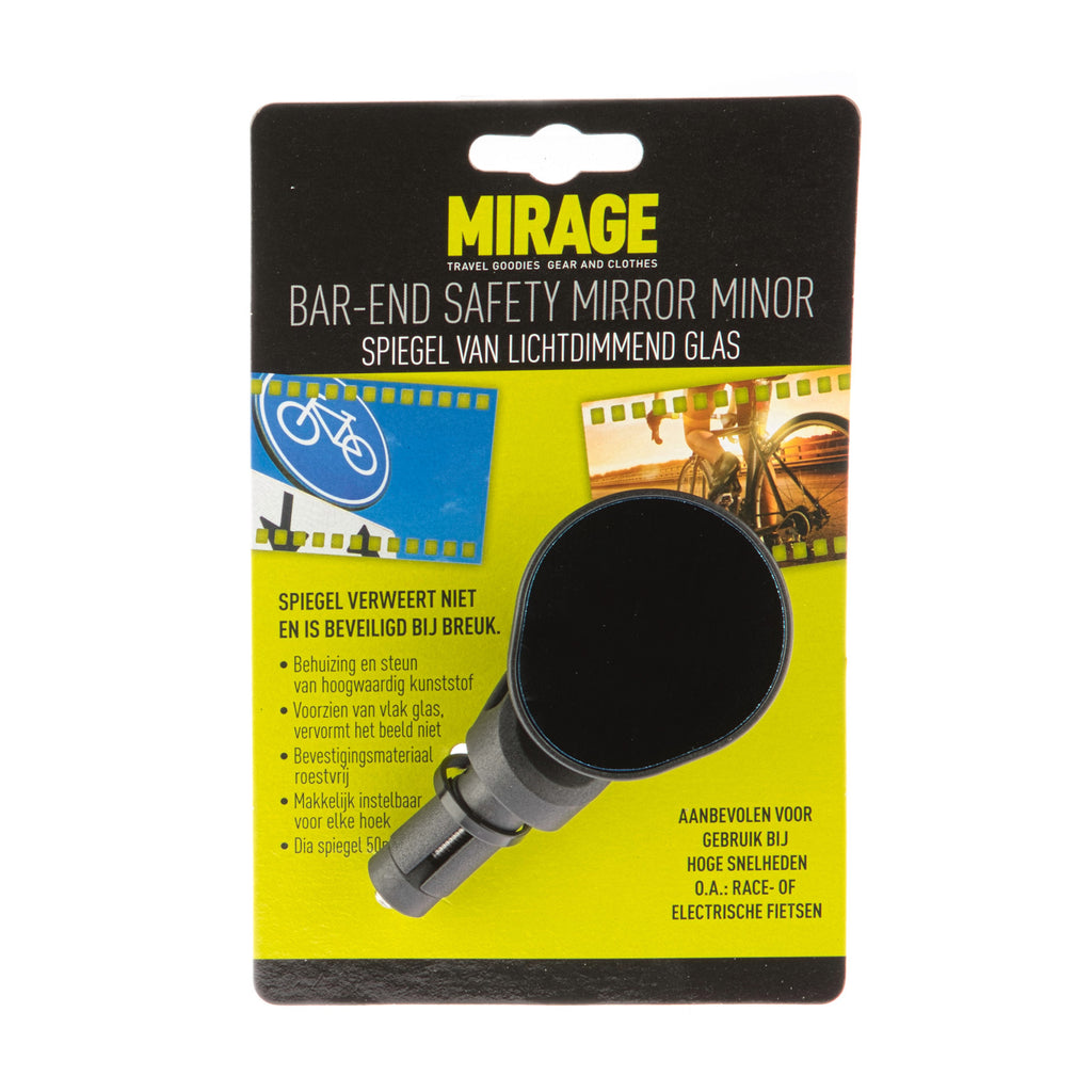 Mirage Spiegel Met Plug Minor Bar-End Links Rechts Zwart