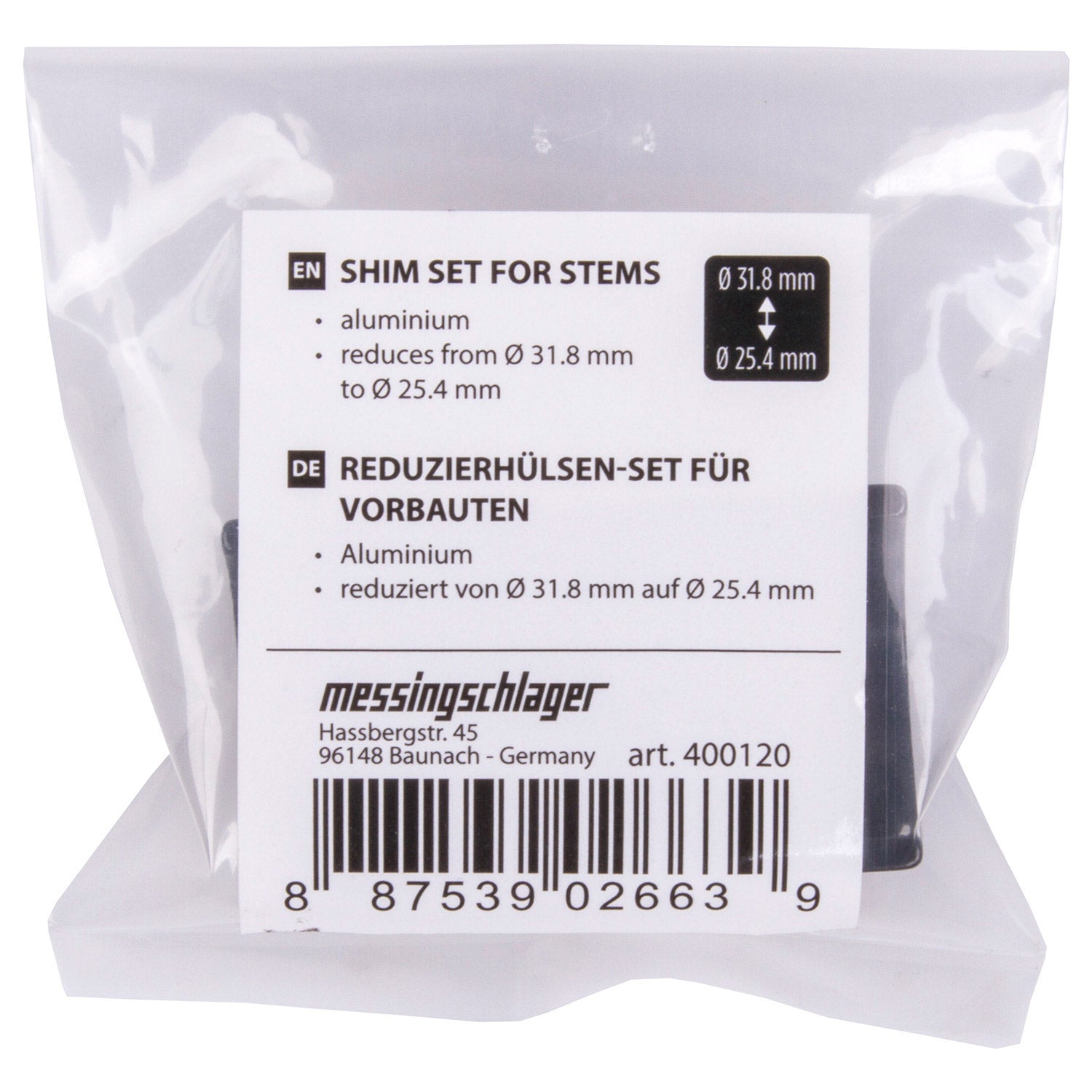 M-Wave-Füllset für Lenker 25,4 mm bis 31,8 mm, schwarz