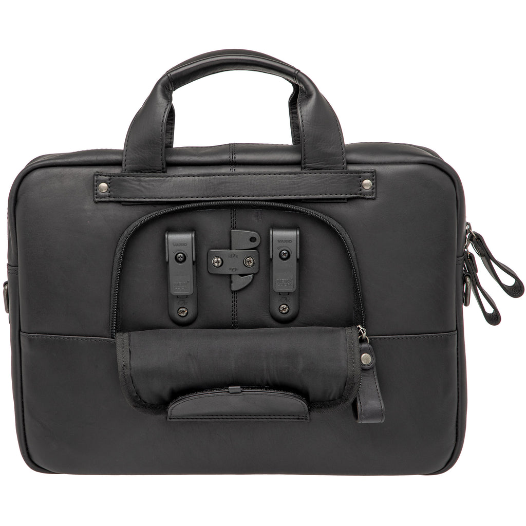 Neue Looxs Laptoptasche Luko aus Leder, 7,5 l, schwarz