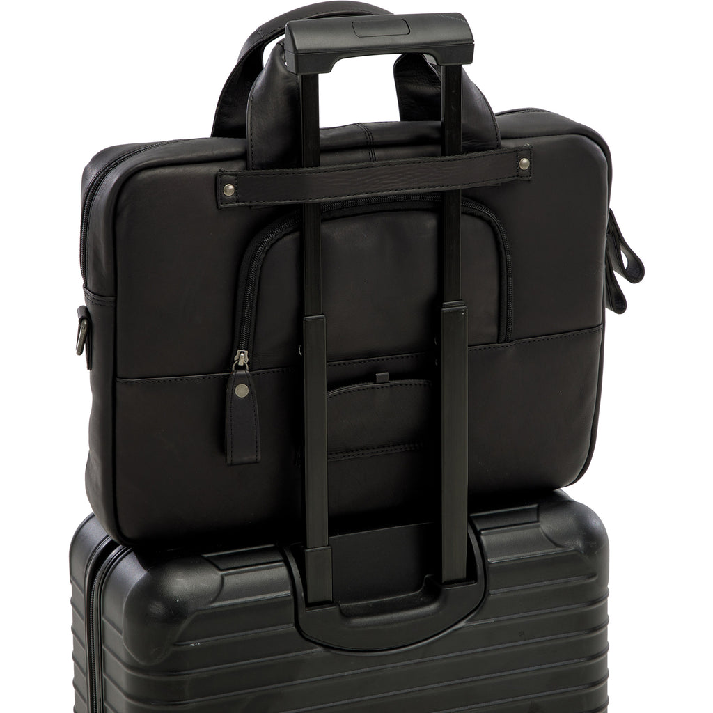 Neue Looxs Laptoptasche Luko aus Leder, 7,5 l, schwarz