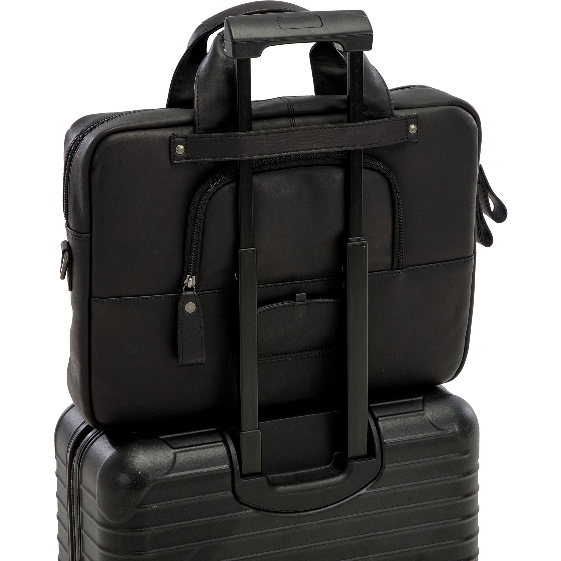 Neue Looxs Laptoptasche Luko aus Leder, 7,5 l, schwarz
