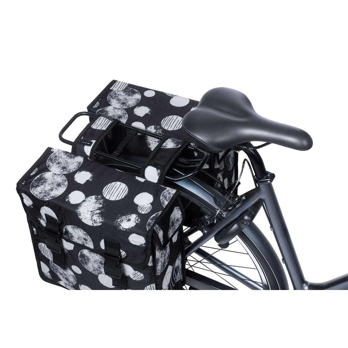 BASIL Mara XL Sphere Doppel-Packtasche, 35 Liter, 14 x 36 x 44 cm, schwarz/grau