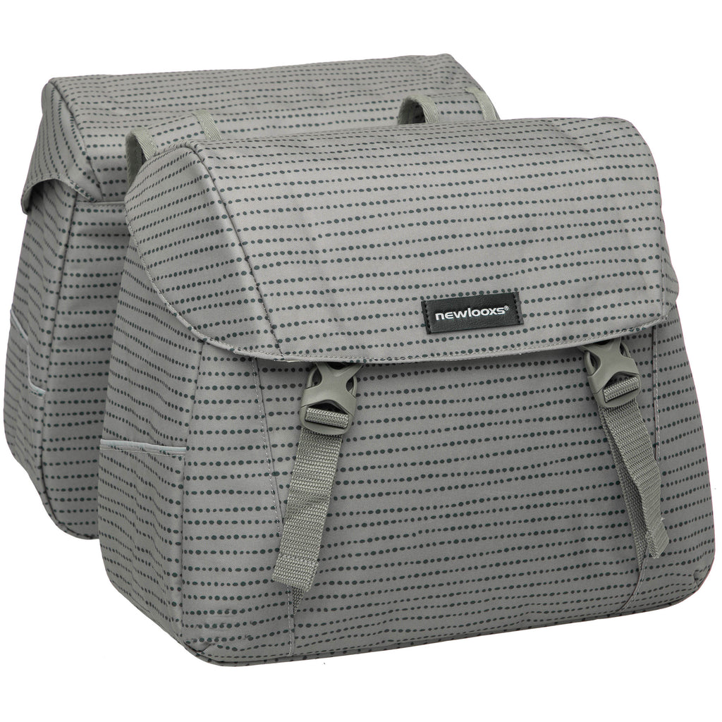 Joli Double Fietstas - Waterafstotend polyester - Zwart Blauw Groen - 37L