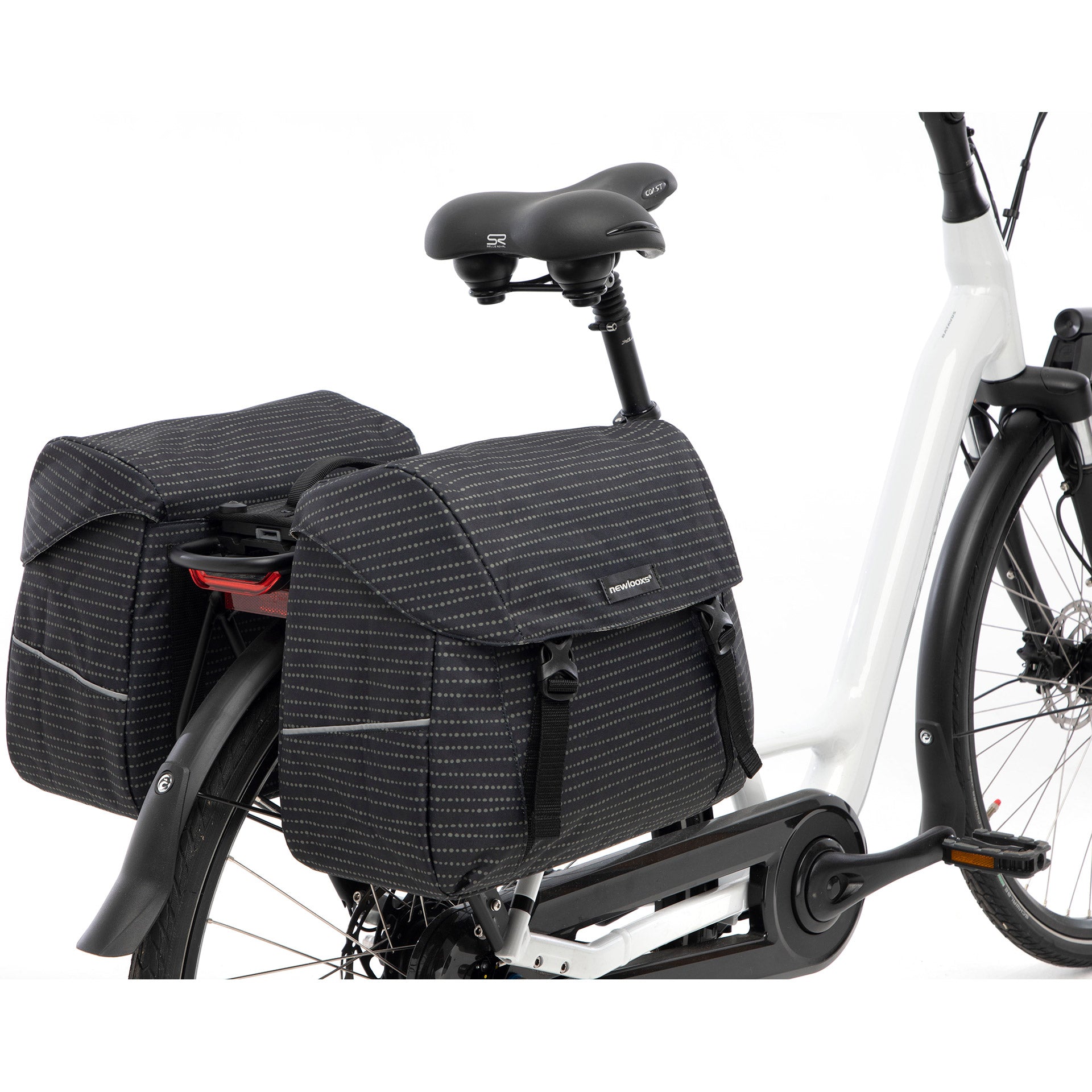Joli Dubbele Fietstas - MIK Adapter - Waterafstotend - Nomi Black