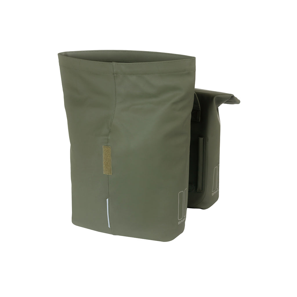 Basil Tas City Dubbel Vegan Leather | Moss Green