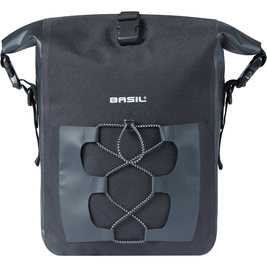 Basil Navigator Wasserdichte Fahrradtasche M 12-15 Liter 25 x 14 x 34 cm - schwarz