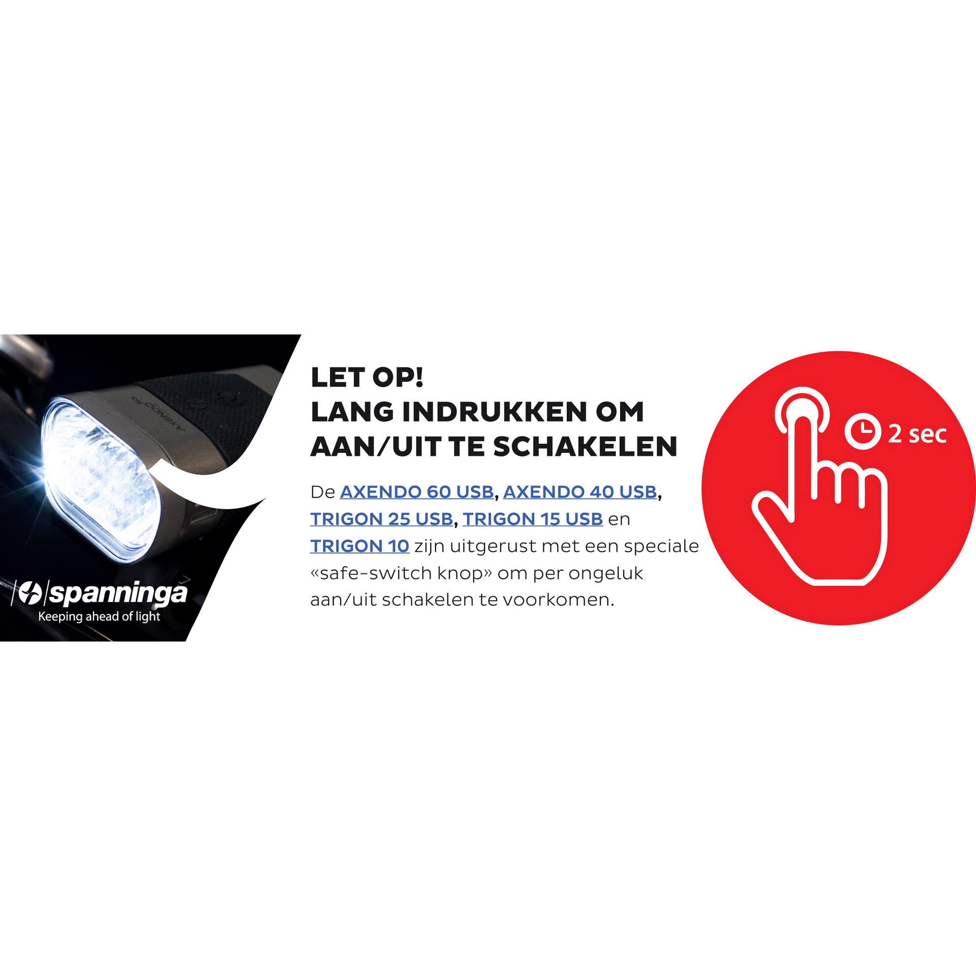 Spanninga Trigon 25 USB-LED-Strahler 25lux