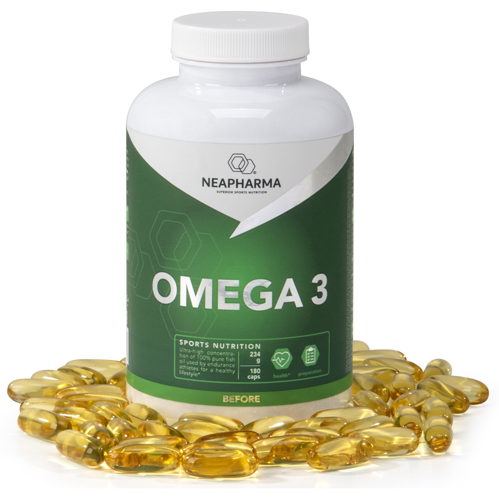 Neapharma Omega-3-Kapseln im Glas (180 Stück)