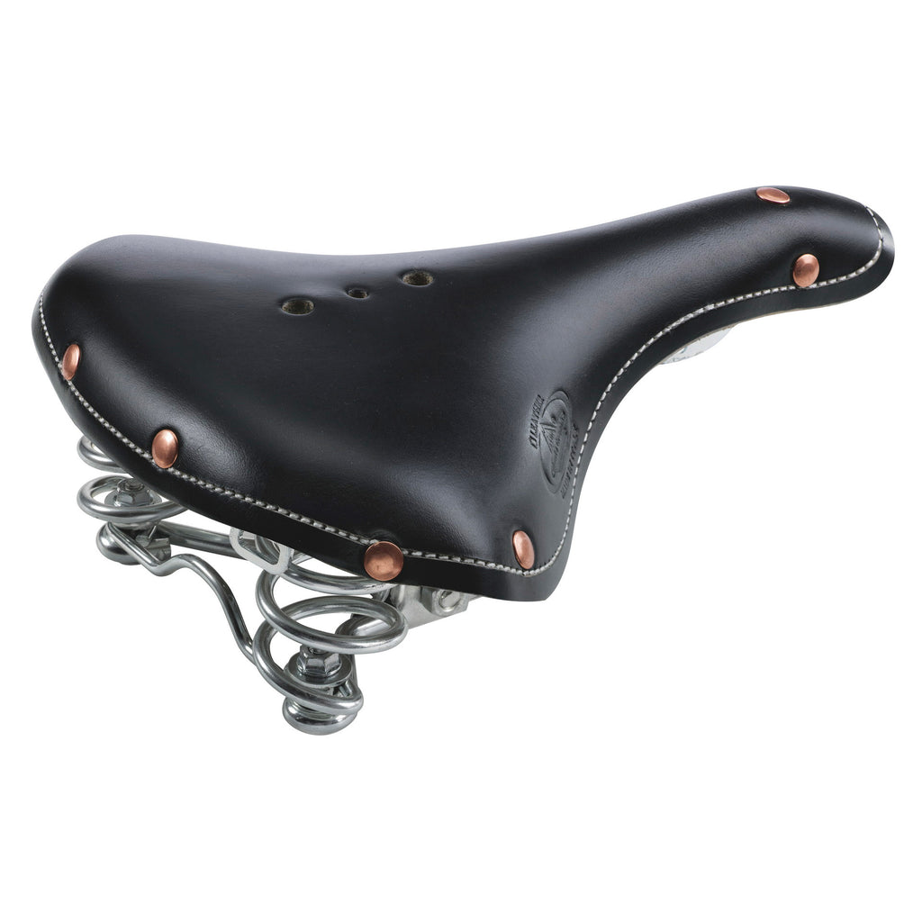 Monte grappa zadel m veer old frontiers classic leer zwart