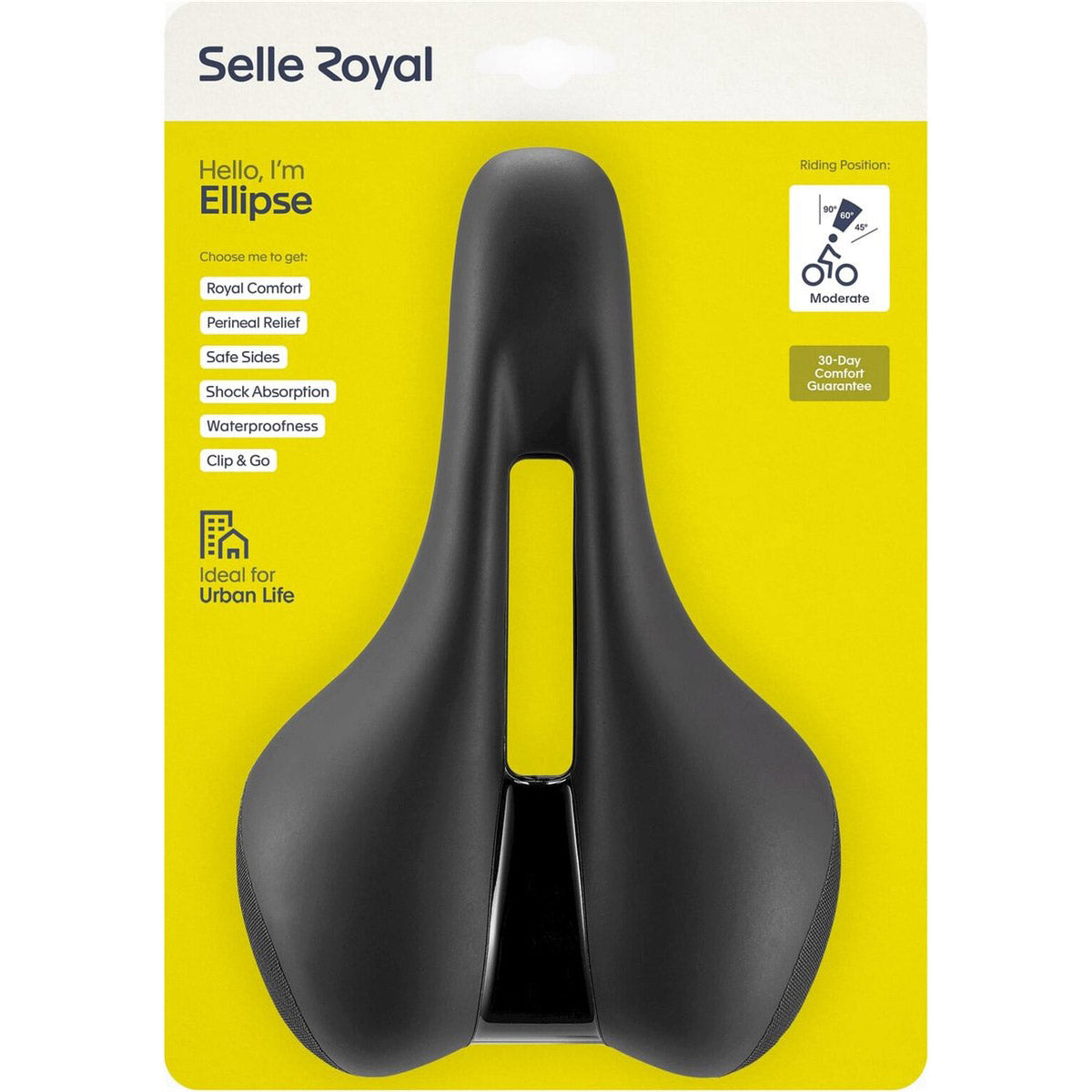 Selle Royal Ellipse Moderate Urban Life Fahrradsattel - Schwarz
