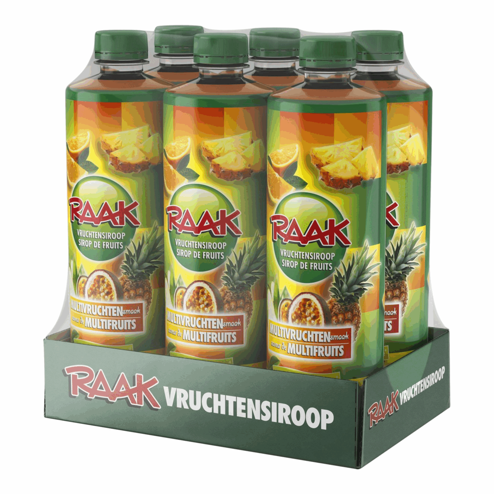 Raak vruchtensiroop multivruchten (6x 750ml)