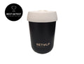 Retulp koffiebeker - zwart - chalk white