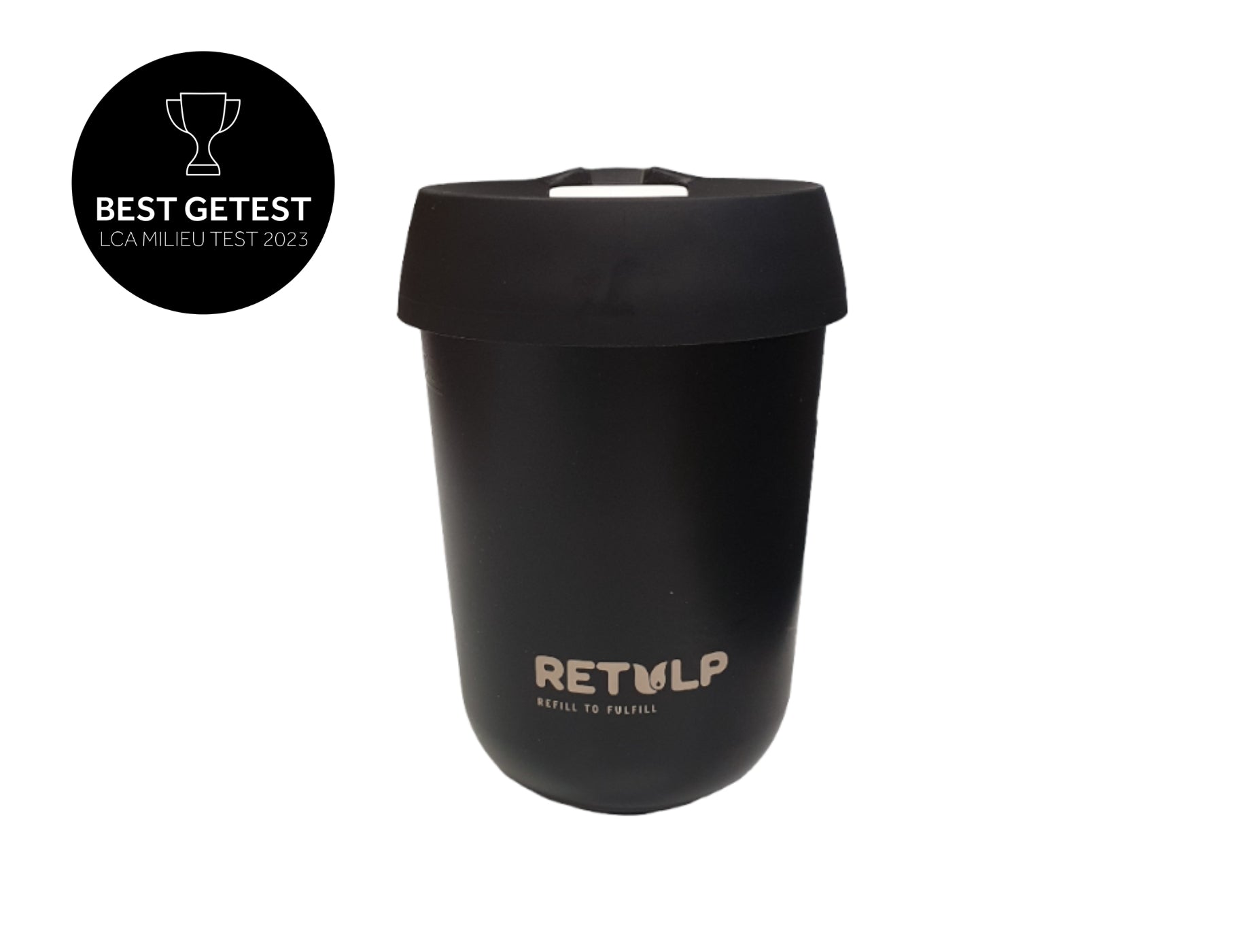 Retulp koffiebeker - zwart - night black