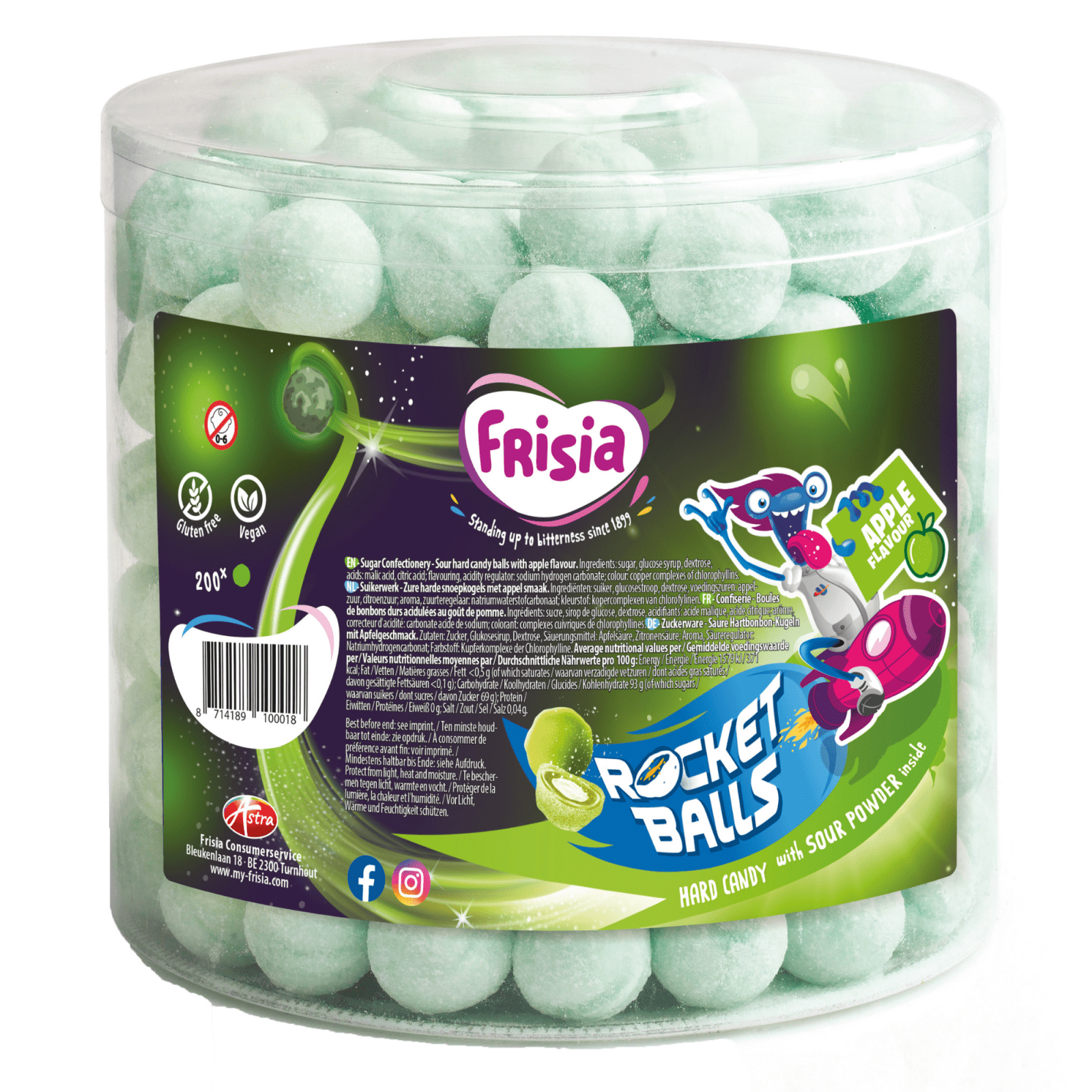 Frisia rocket balls zure kogels appel (200 stuks)