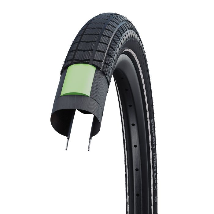 Schwalbe super moto-x - wired - addix - dd - greenguard - 27.5x2.40 - black + reflex