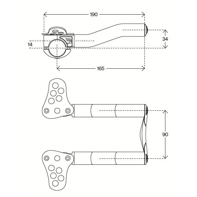 DEDA Metalblast Aluminium-Clip-On-Lenker, schwarz, 31,7 170 mm