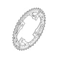 Shimano blad 44t 10v fc-t521 zwart y1nl98030