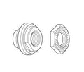 Shimano Deore FH-T610 conus rechts achter Y4C89050