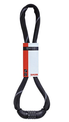 Simson Zahlenschloss-Kettenschloss – schwarz – 100 cm